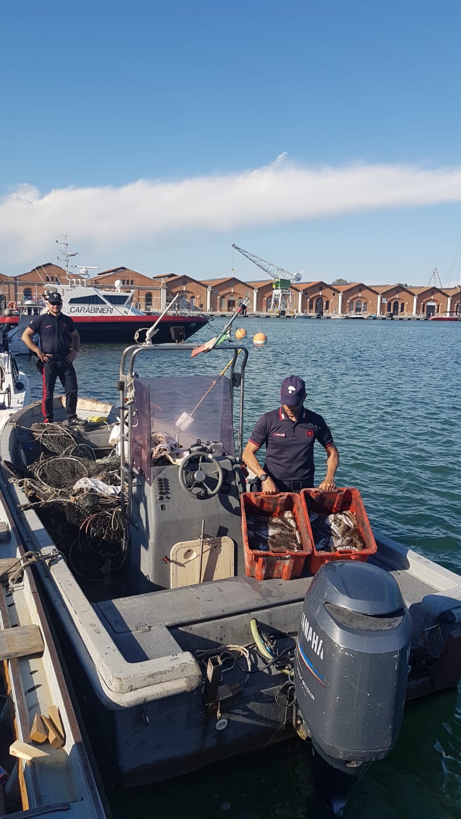 PESCA E NAVIGAZIONE: MULTE E SEQUESTRI DA PARTE DEI CARABINIERI A CAVALLINO-TREPORTI